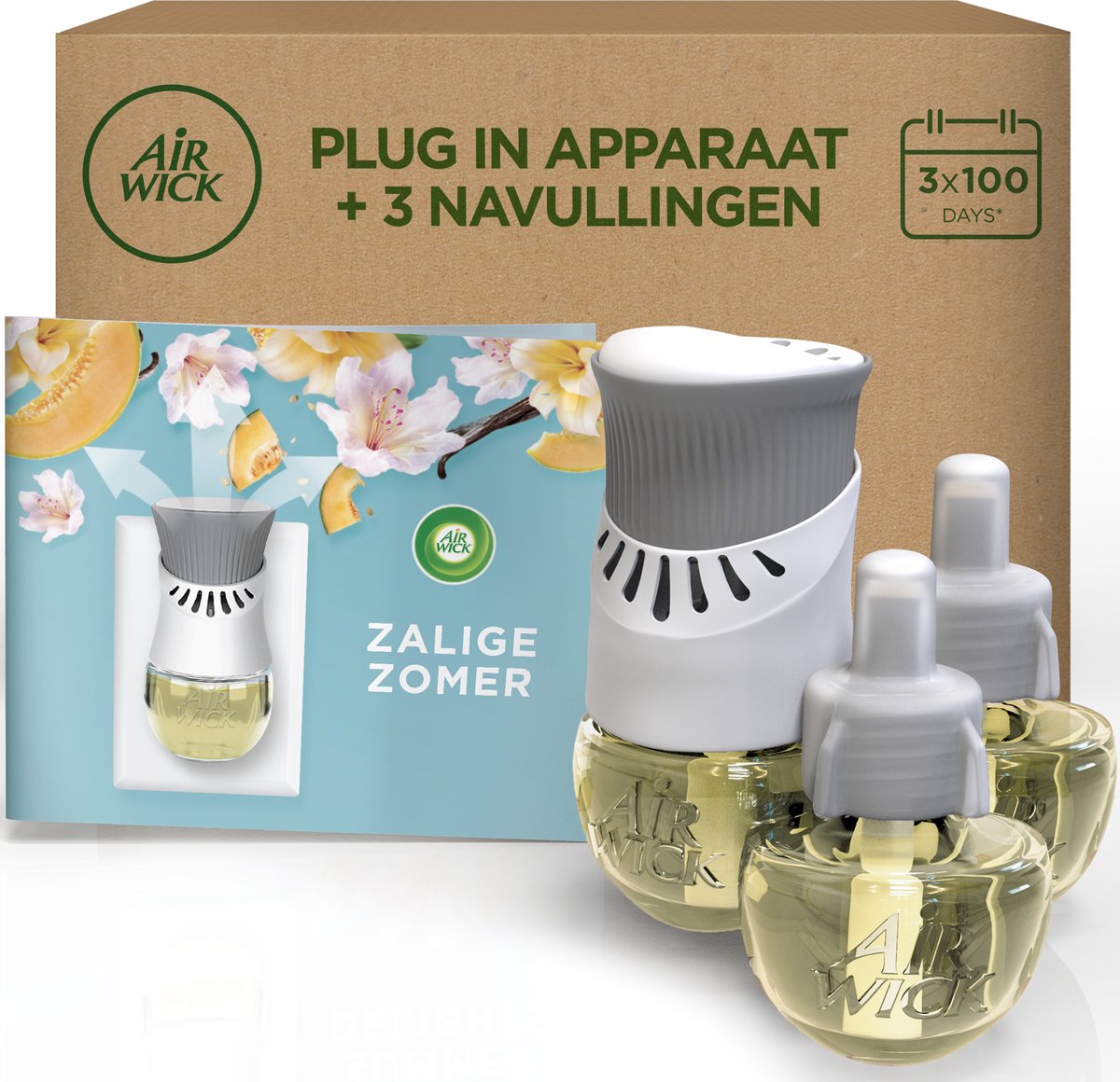 Air wick electric air freshener - wonderful summer - 1 device + 3 refills