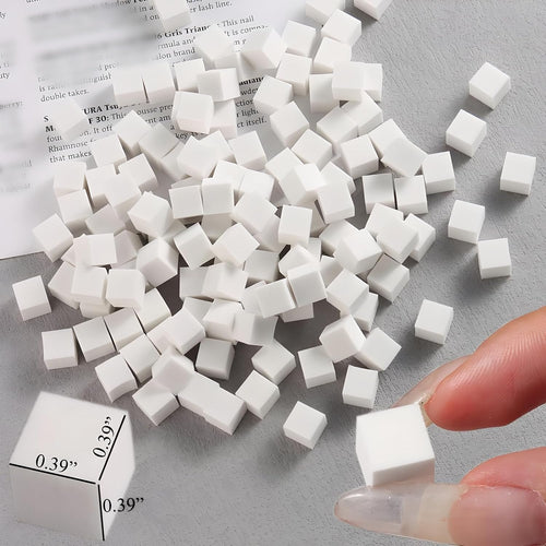 100 Pcs Soft Nail Sponges with Grabbing Pen, Nail Art Sponge for Ombre, Gradient Effect Painting Gel Halo Dyeing Tool Brush