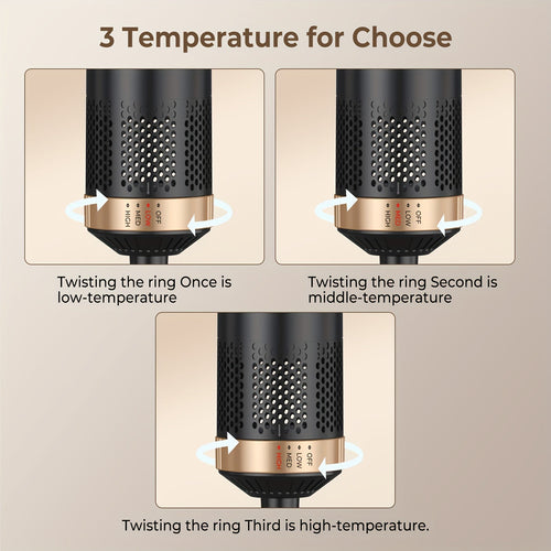 5-in-1 Hair Styler Hot Air Brush with 60000RPM