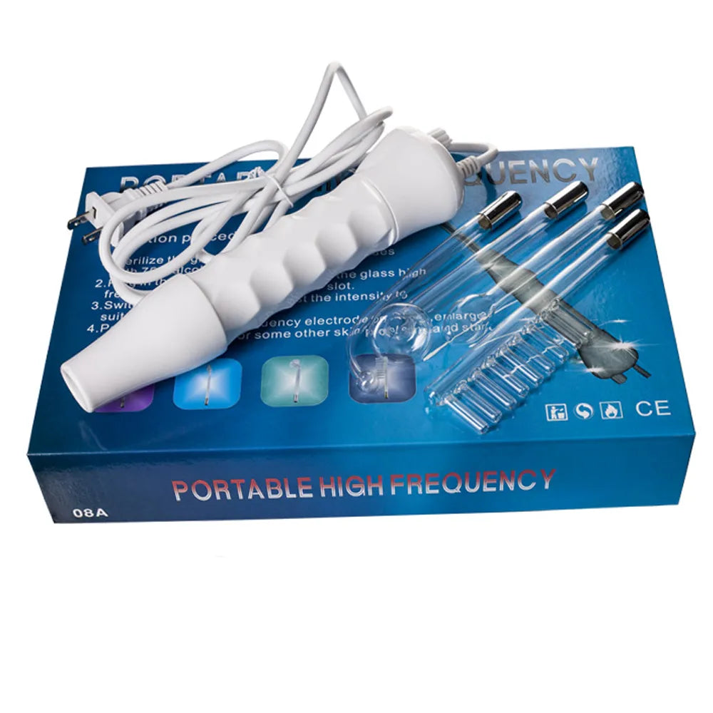 4-in-1 Portable High-Frequency Beauty Device - Spot Remover, Facial Care, Spa Derma Wand