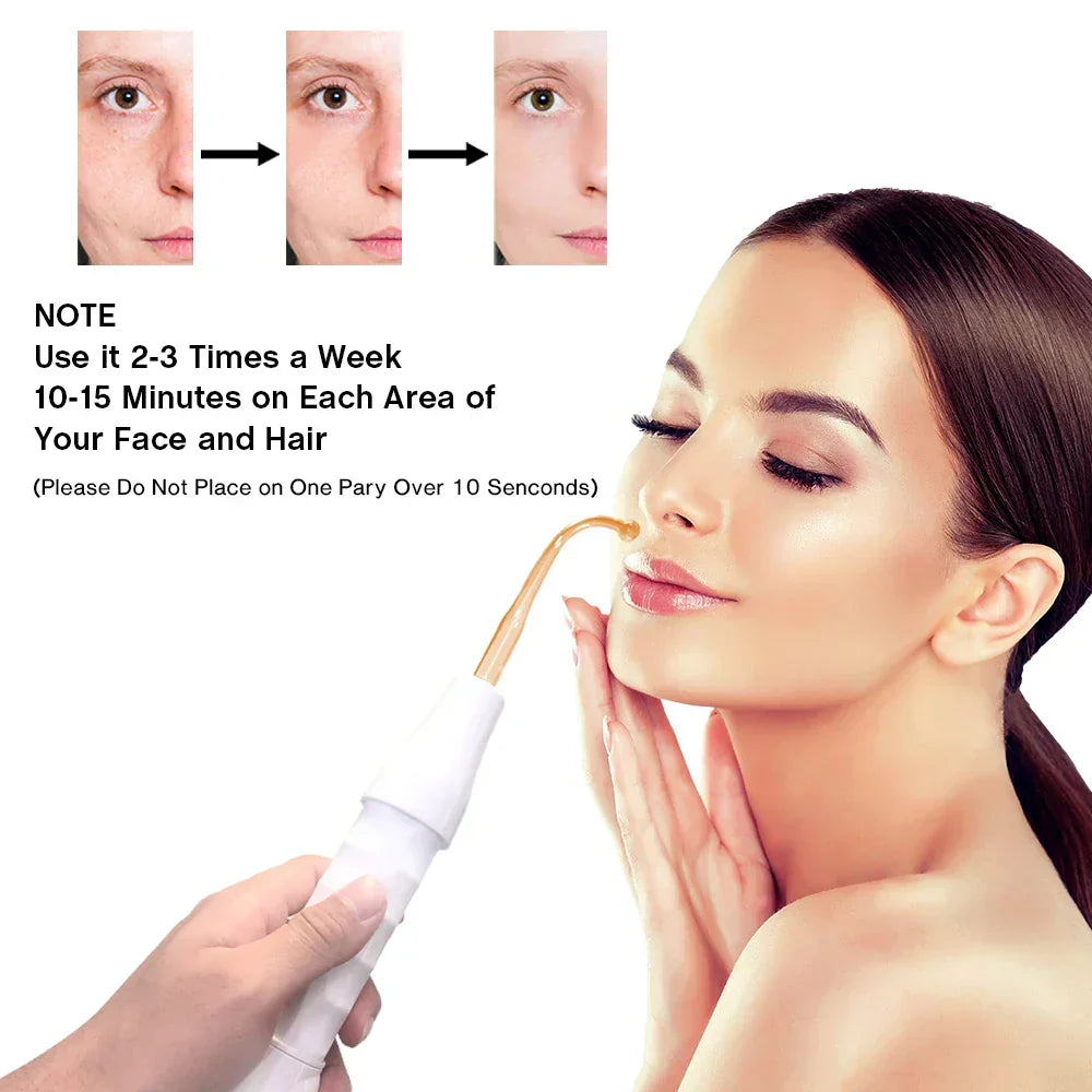 4-in-1 Portable High-Frequency Beauty Device - Spot Remover, Facial Care, Spa Derma Wand