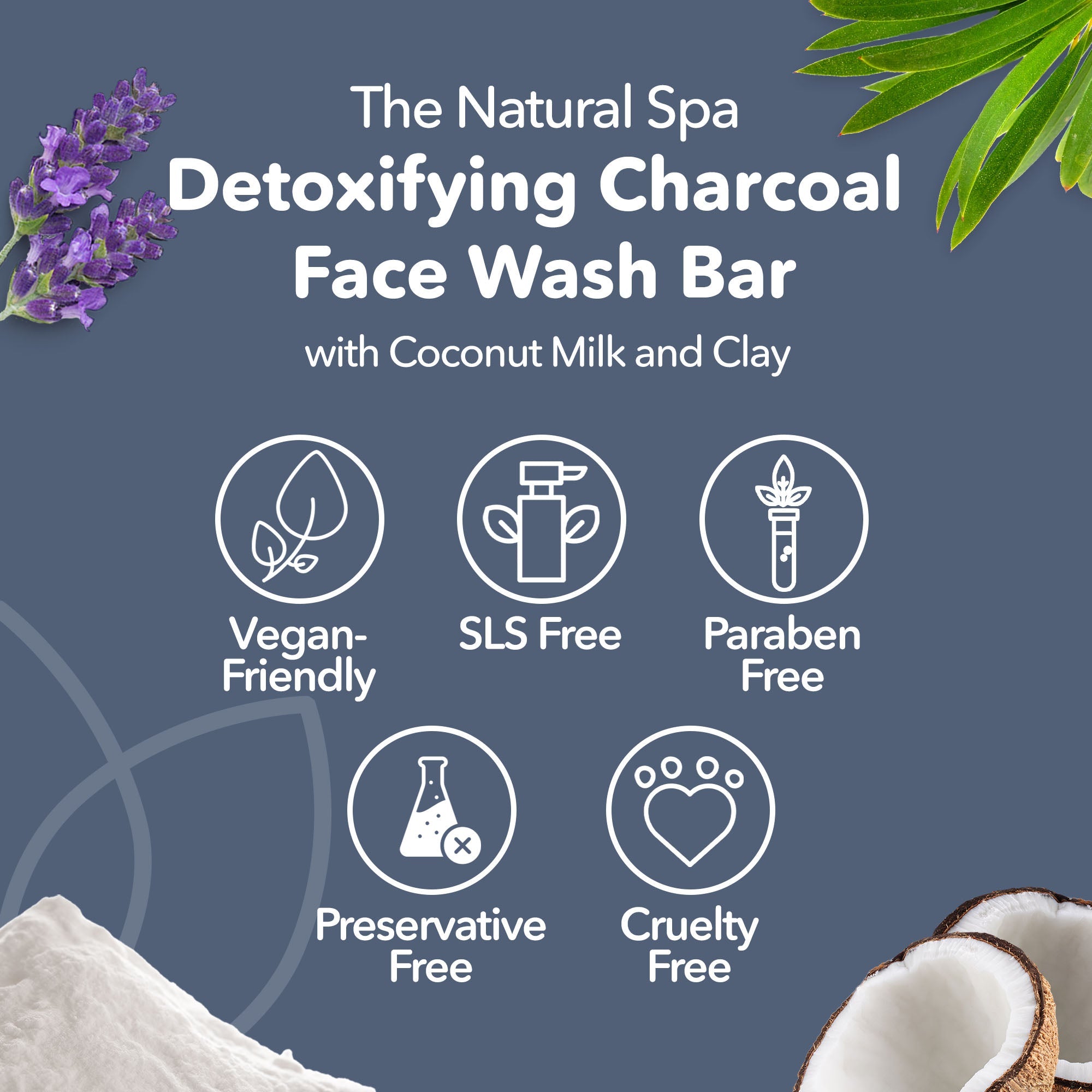 Charcoal Face Wash Bar | Natural Detoxifying Facial Cleanser | Vegan, Plastic-Free Skincare for All Skin Types