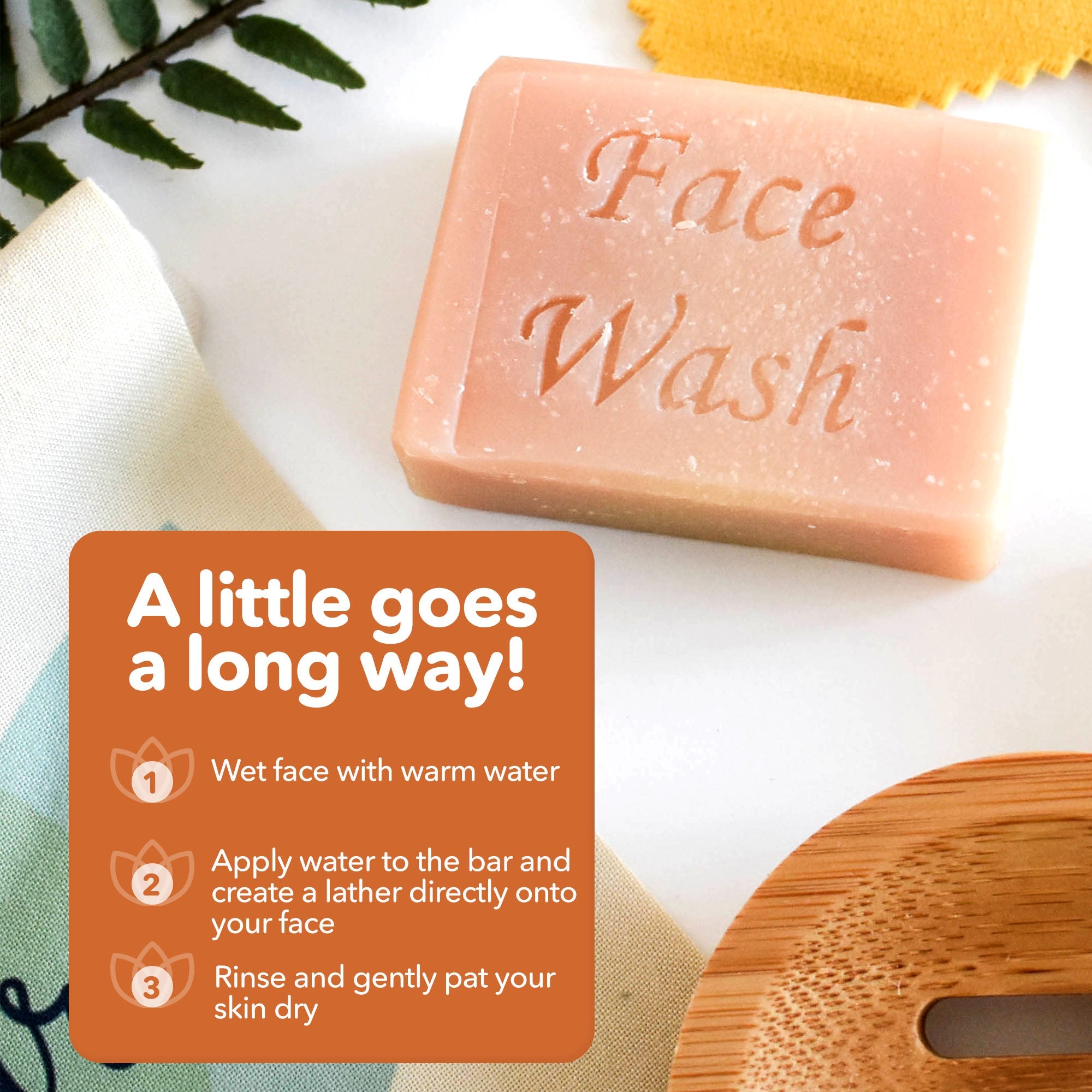 Grapefruit Lemongrass Face Wash Bar | Natural Facial Cleanser for Fresh, Glowing Skin | Vegan, Plastic-Free Skincare